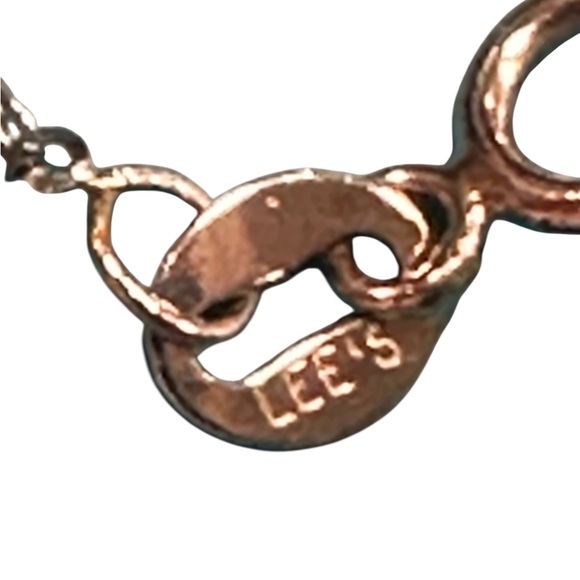 18” 14K White Gold Necklace and Double Heart Charm - Picture 10 of 11